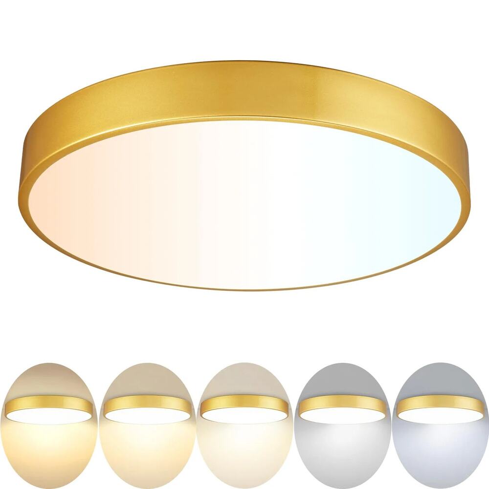 Wheatronic Gold LED Ceiling Light, 15", 36W, Dimmable